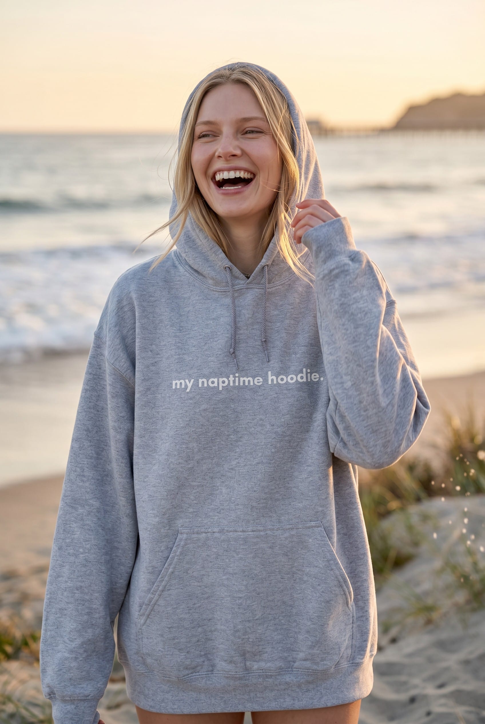 my naptime hoodie - heather gray